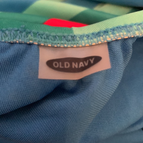 BRAND NEW; NEVER WORN one piece multi-colored Large swimsuit from Old Navy. - Picture 6 of 8